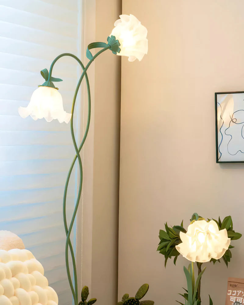 Lily of the Valley Flowers Floor Lamp
