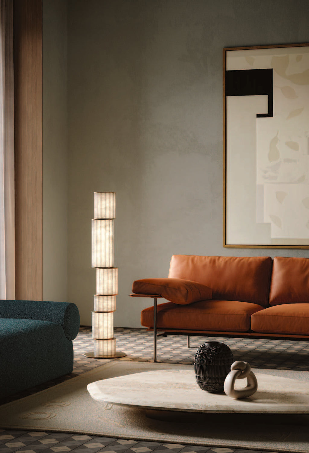 Akiko Alabaster Floor Lamp