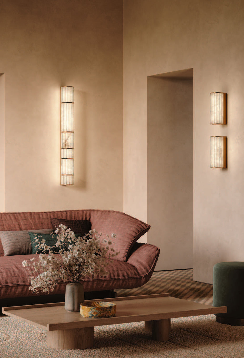 Akiko Alabaster Wall Sconce