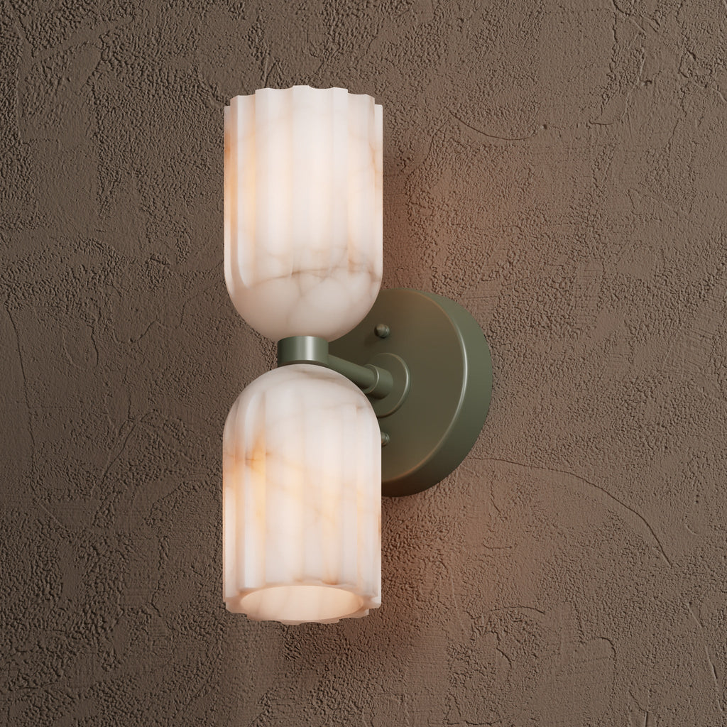 Alabaster 2 Light Sconce