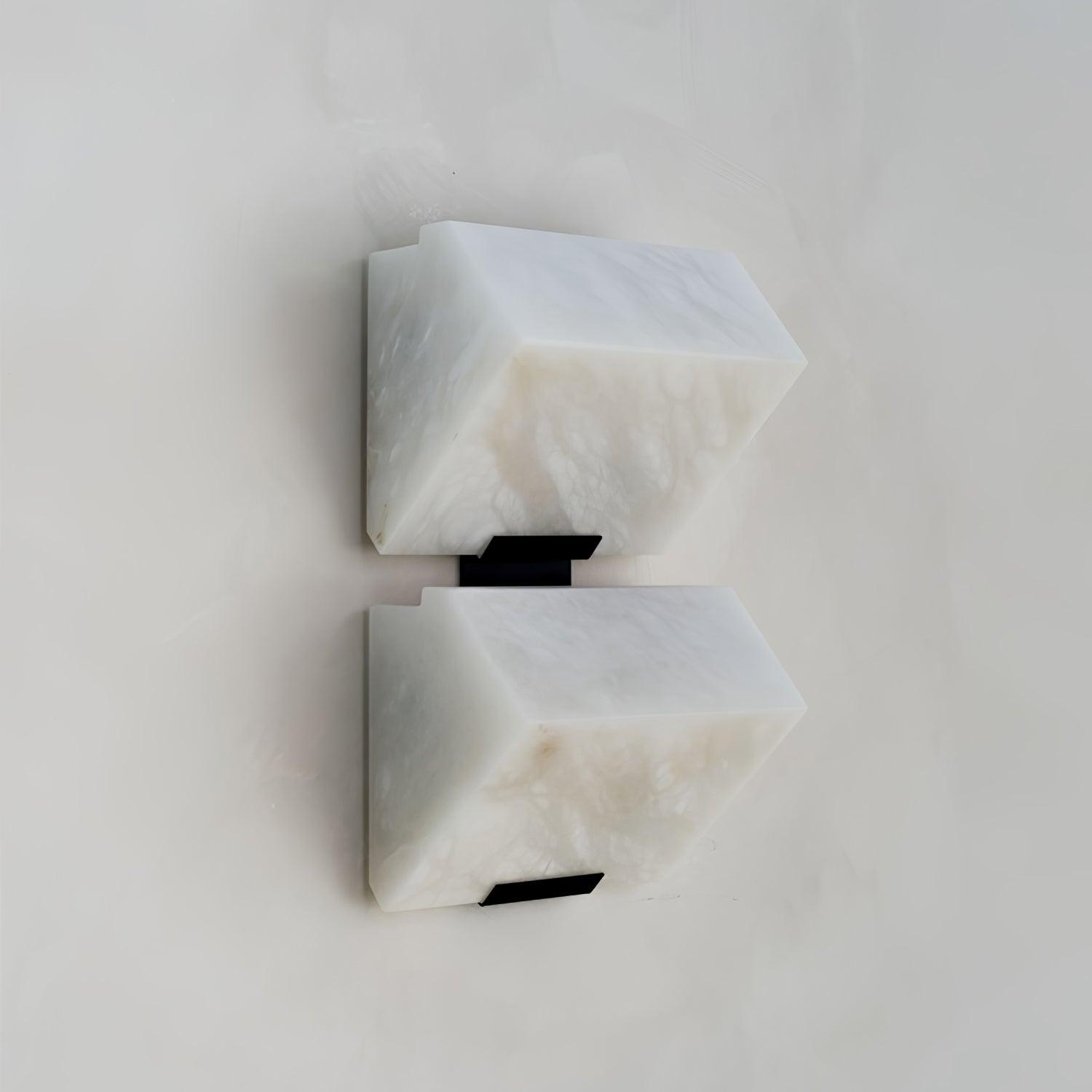Block Alabaster Wall Sconce