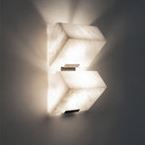 Block Alabaster Wall Sconce
