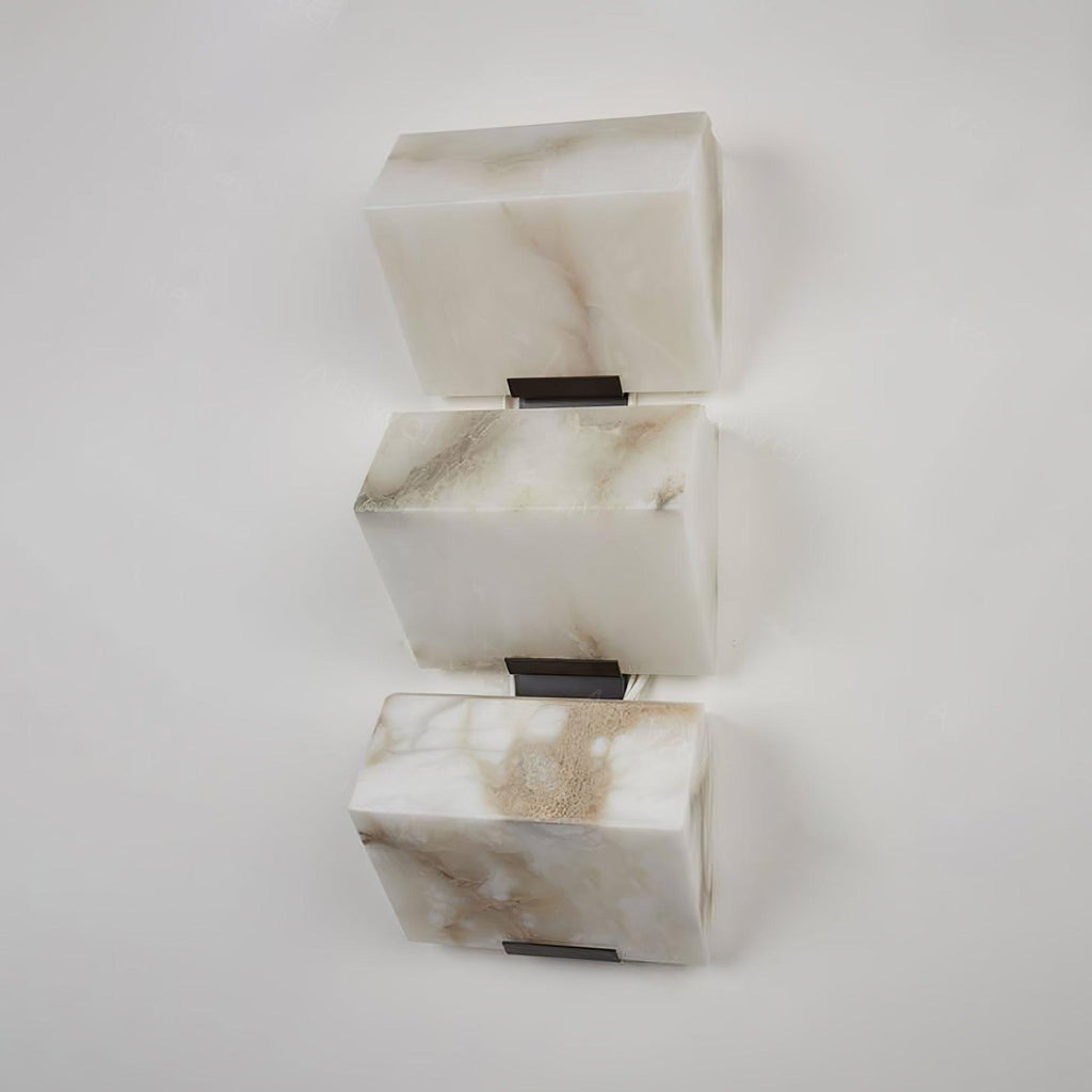 Block Alabaster Wall Sconce