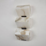 Block Alabaster Wall Sconce