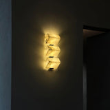 Block Alabaster Wall Sconce