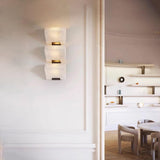 Block Alabaster Wall Sconce