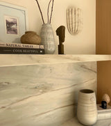 Ariel Fluted White Marble Wall Sconce