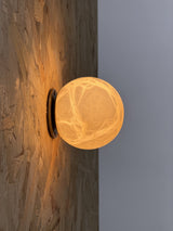 Arlo Orb Alabaster Sconce