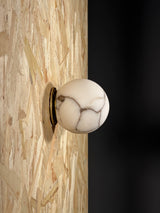 Arlo Orb Alabaster Sconce
