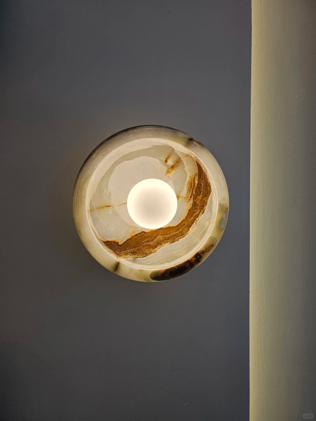 Aurora Green Onyx Sconce
