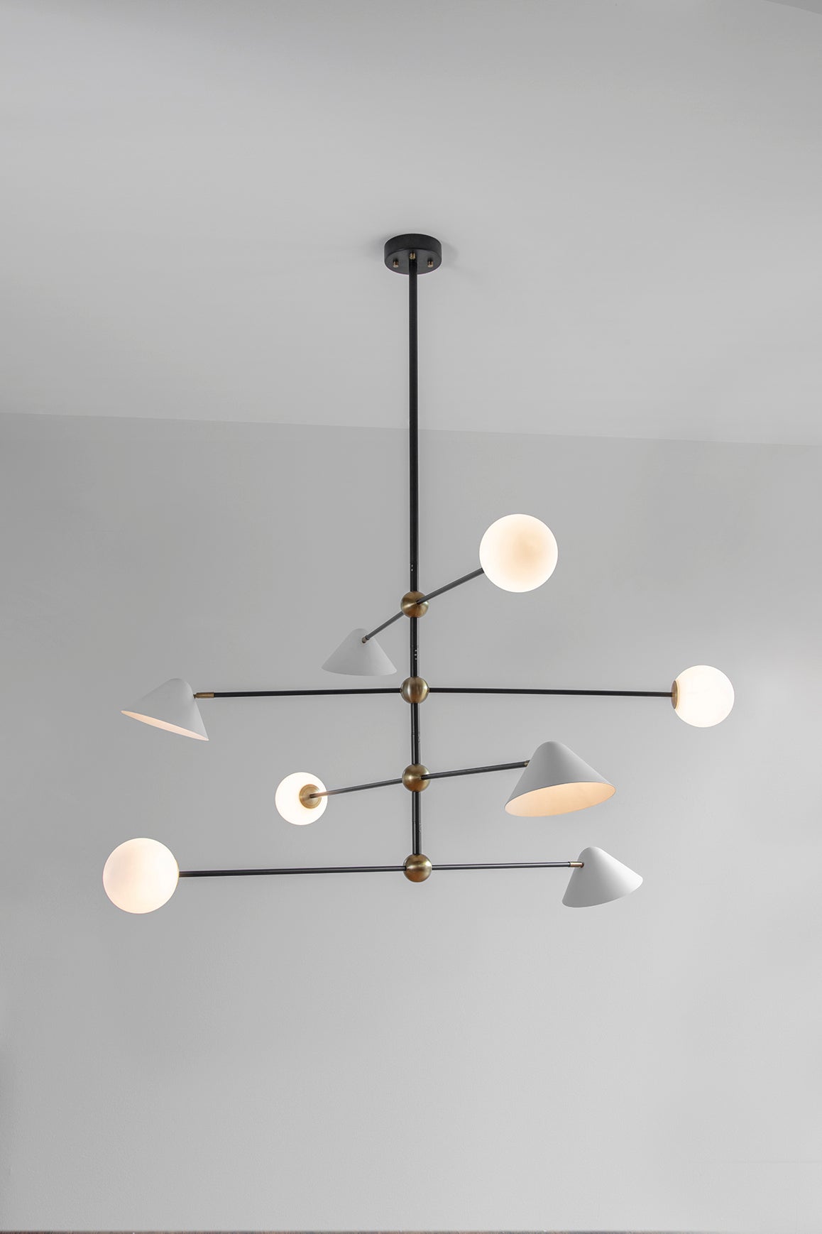 Ball and Shade Chandelier