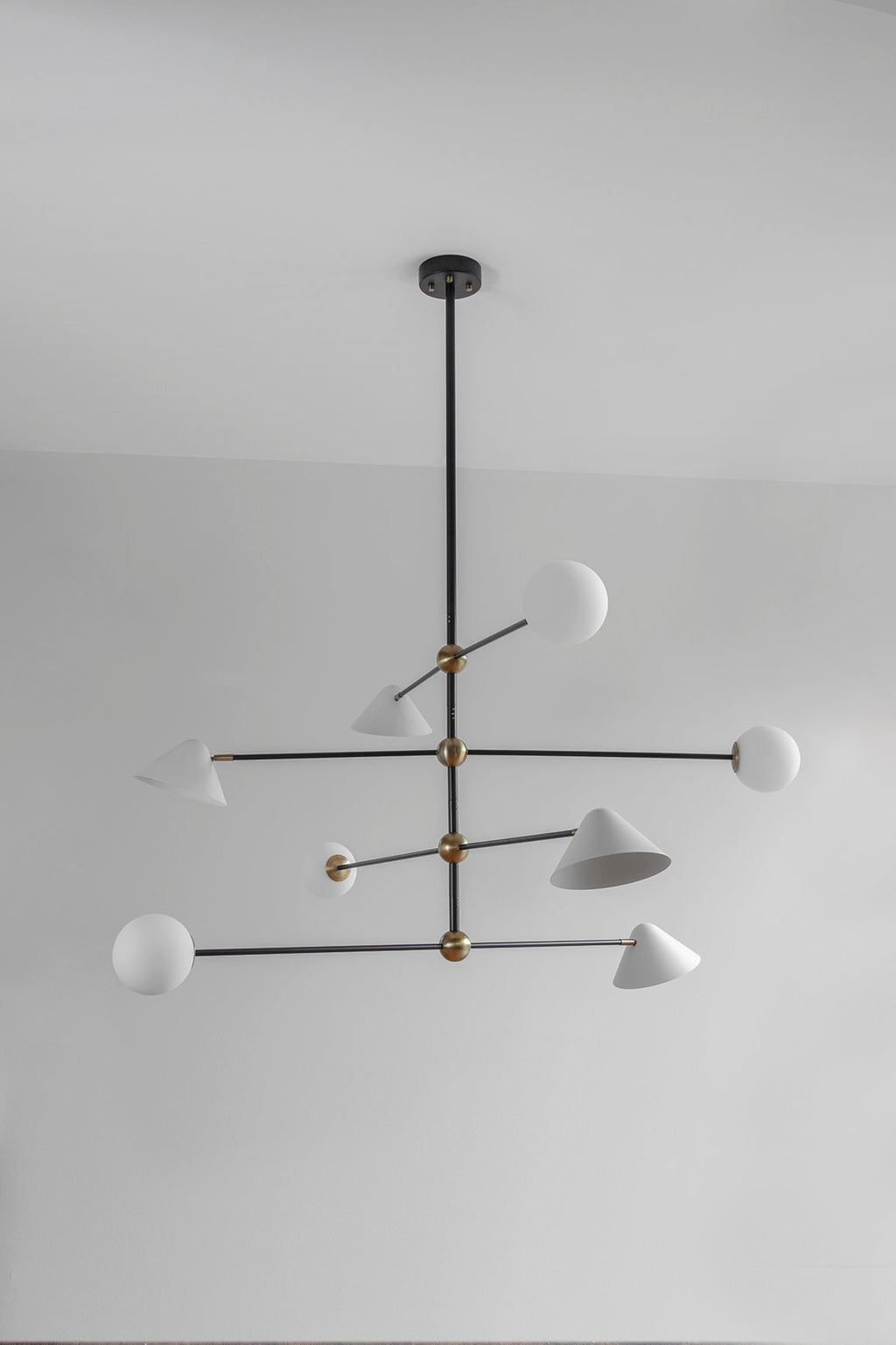 Ball and Shade Chandelier