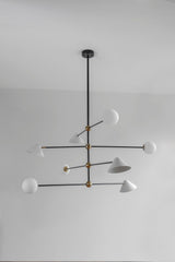 Ball and Shade Chandelier