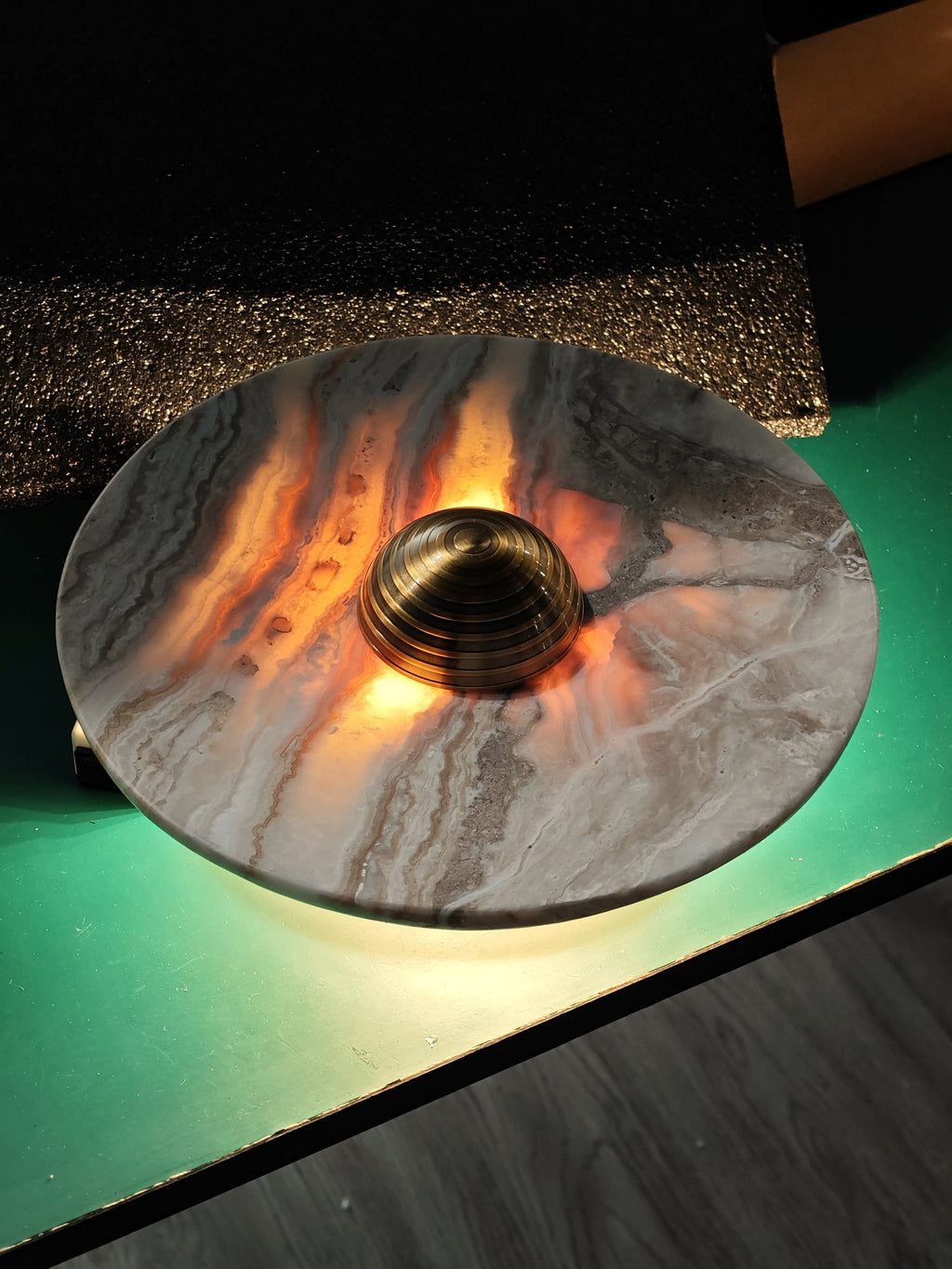Banded Tan Agate Sconce