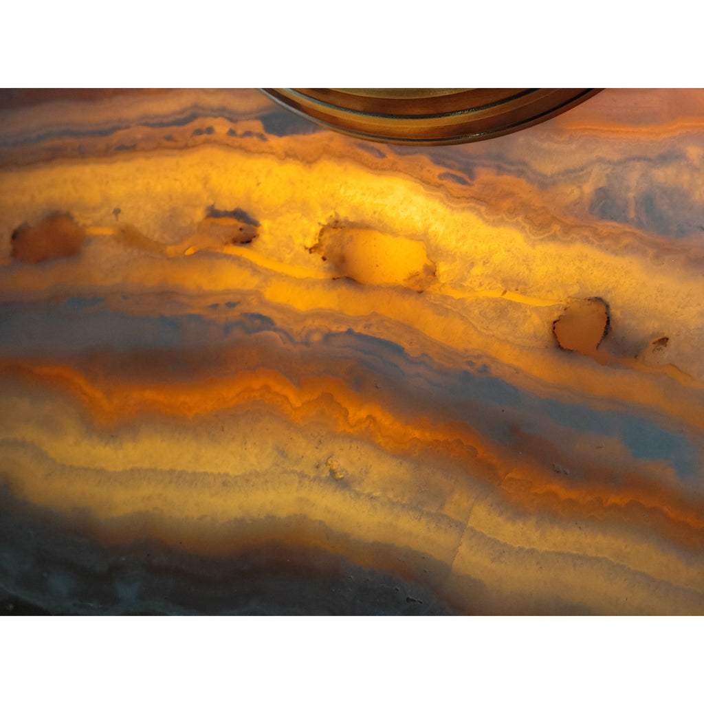 Banded Tan Agate Sconce