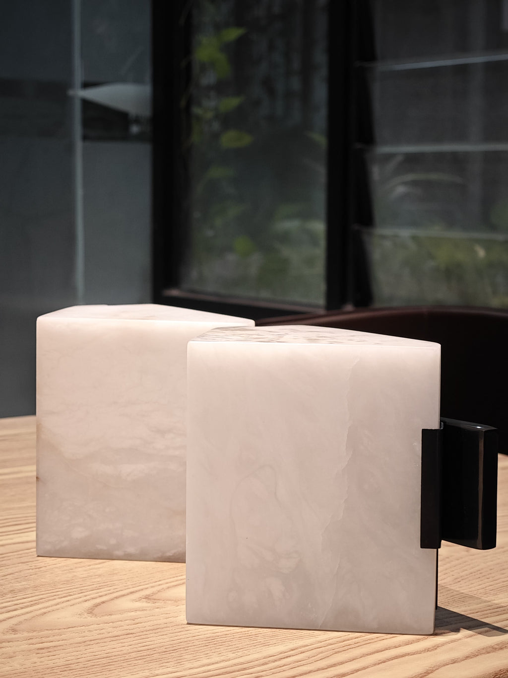 Block Alabaster Wall Sconce