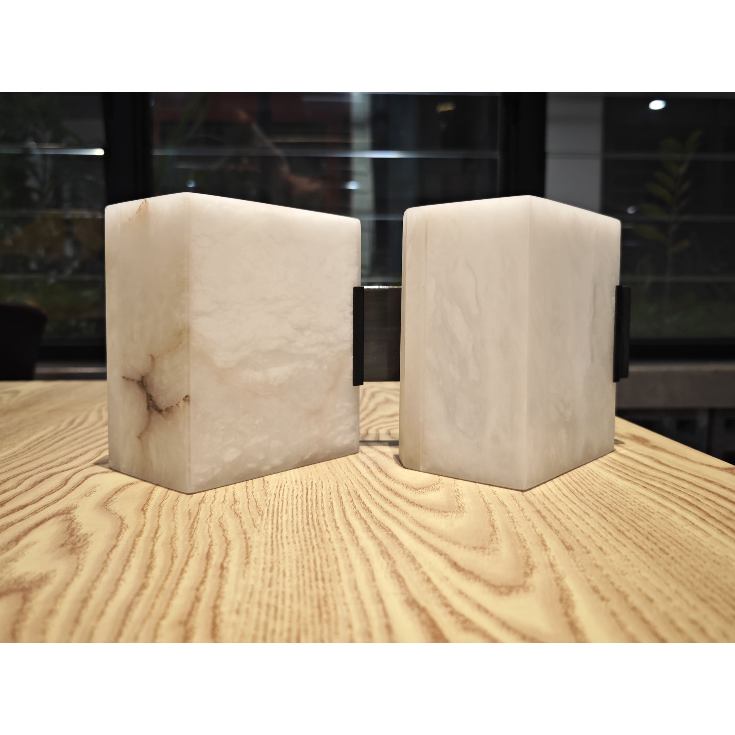 Block Alabaster Wall Sconce