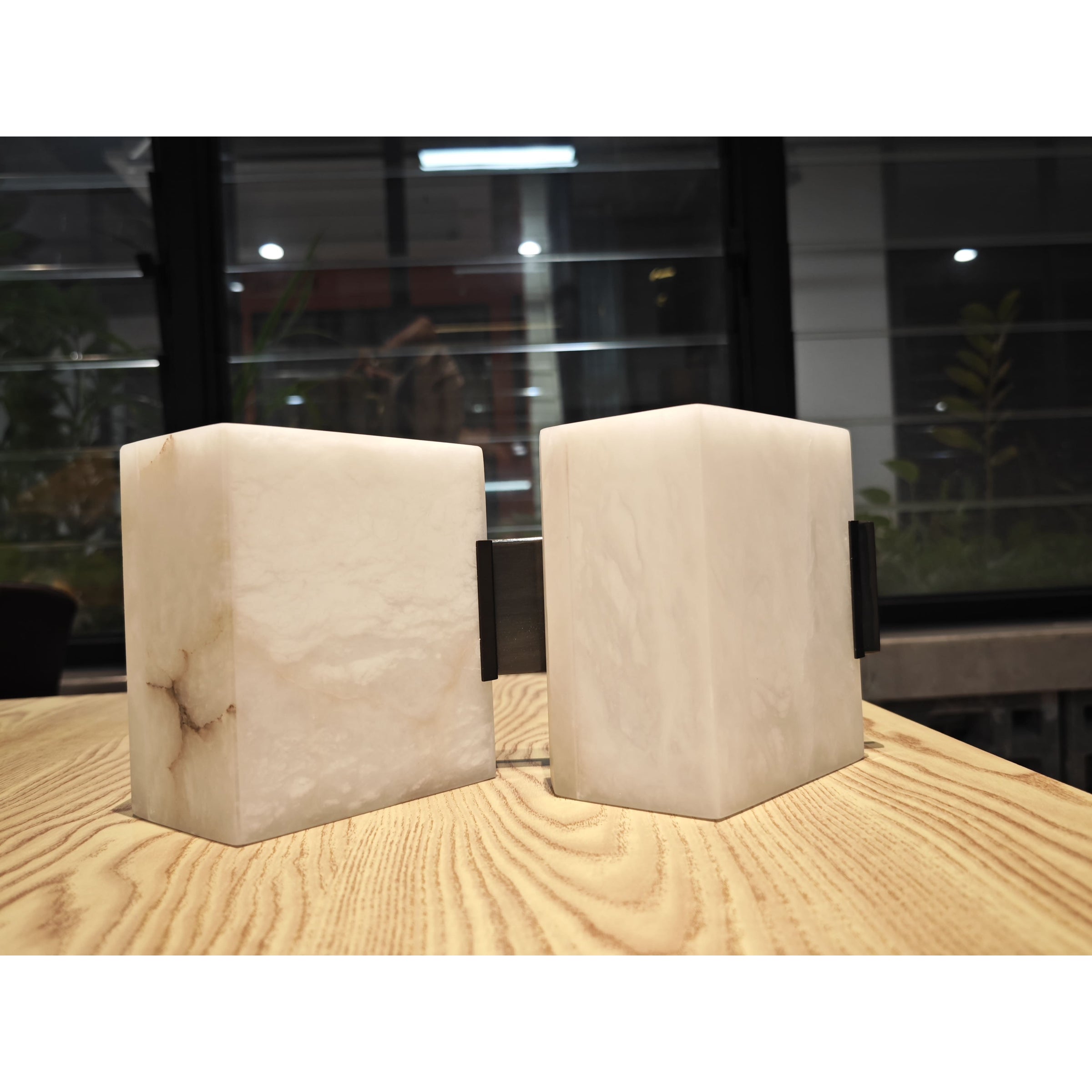 Block Alabaster Wall Sconce