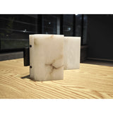 Block Alabaster Wall Sconce