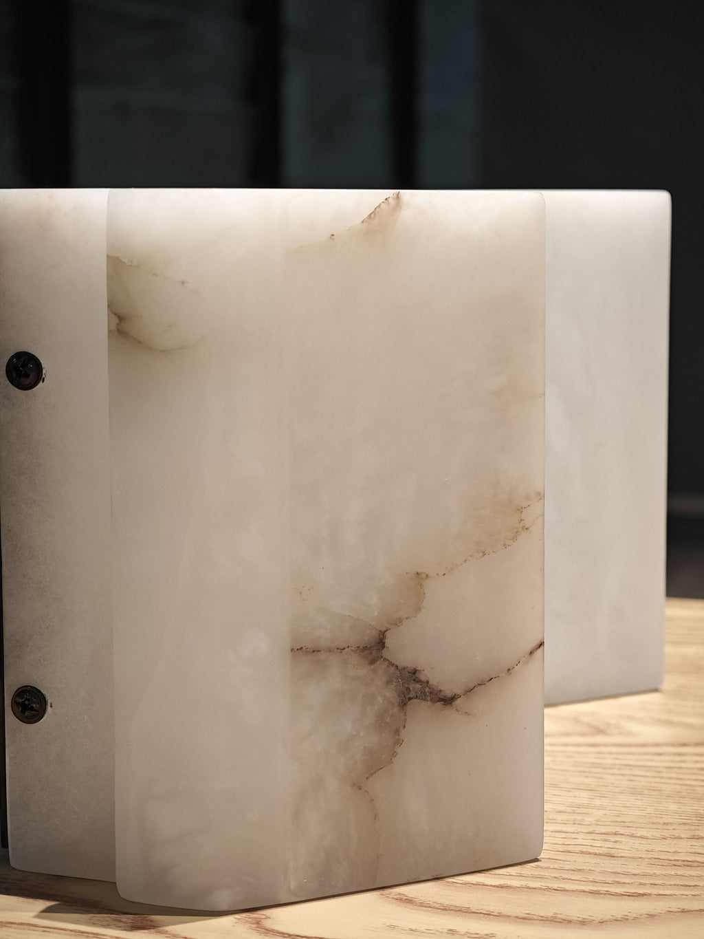 Block Alabaster Wall Sconce