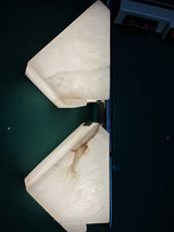 Block Alabaster Wall Sconce