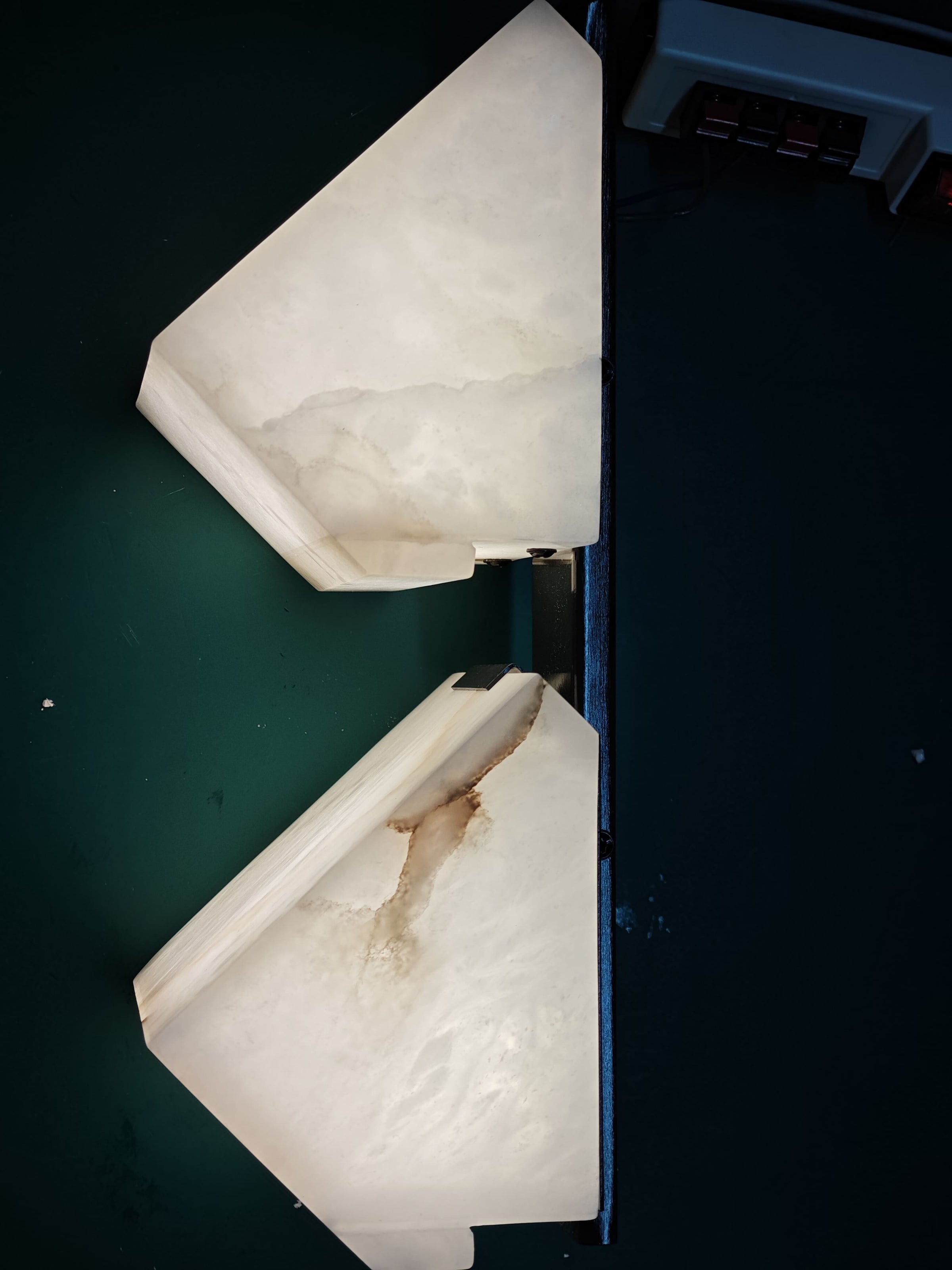 Block Alabaster Wall Sconce