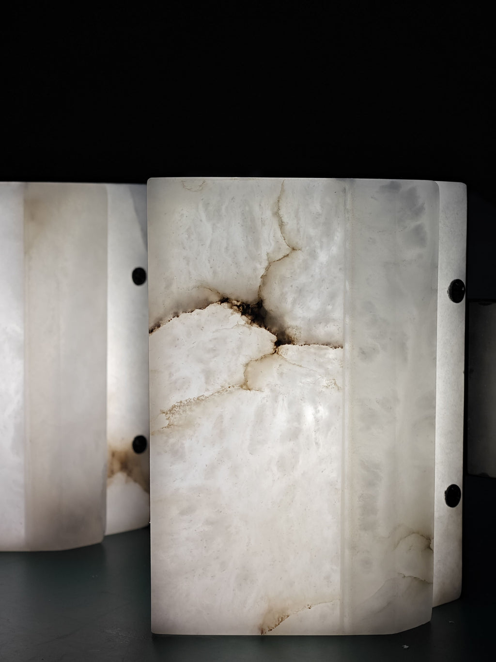 Block Alabaster Wall Sconce