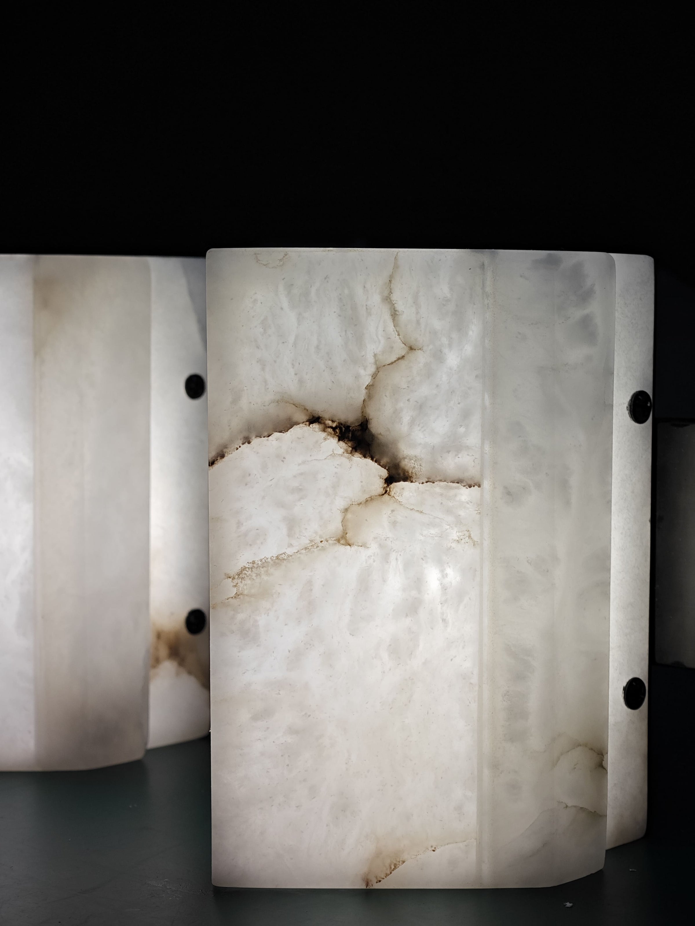 Block Alabaster Wall Sconce