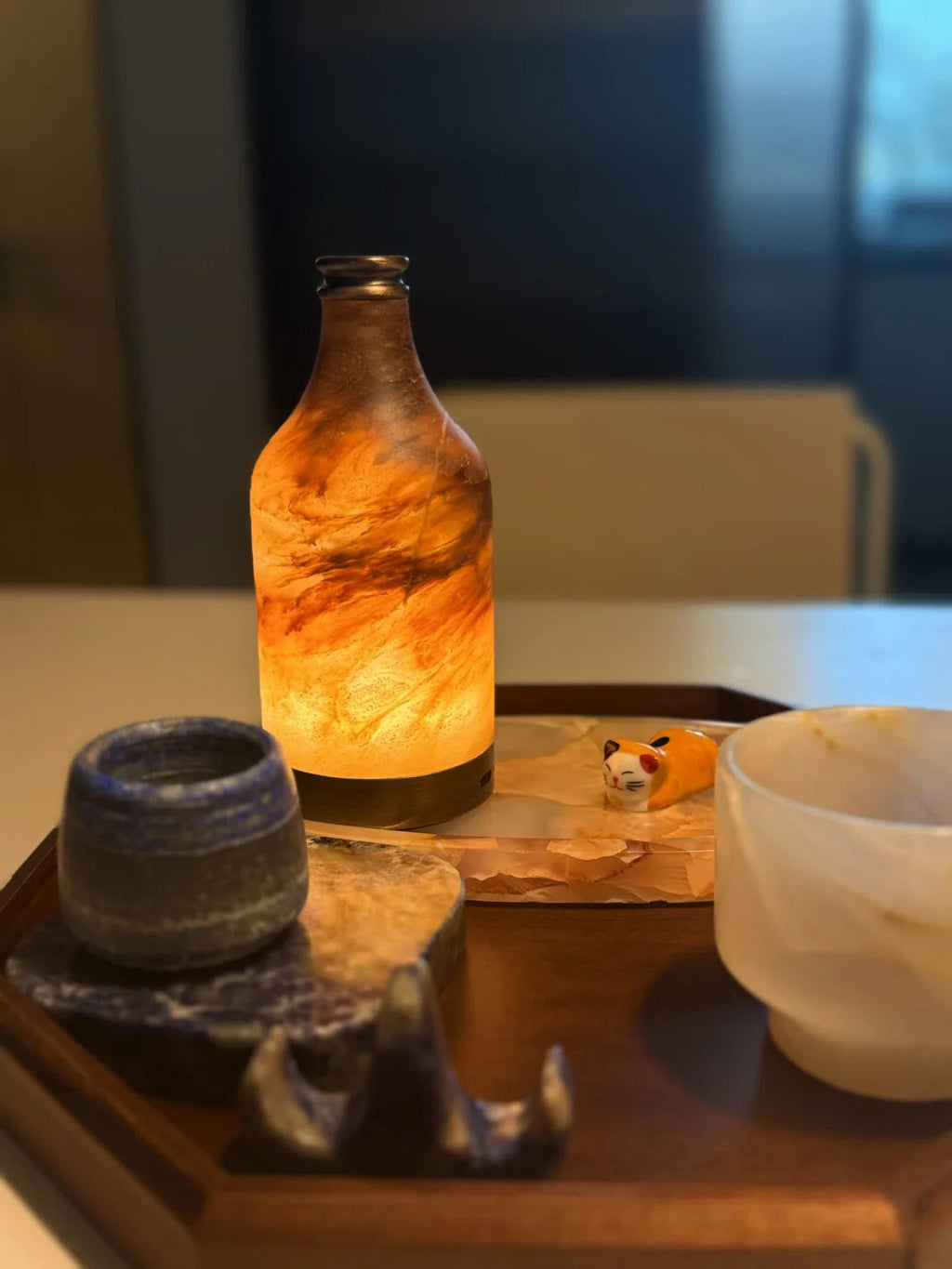 Bottle Alabaster Table Lamp