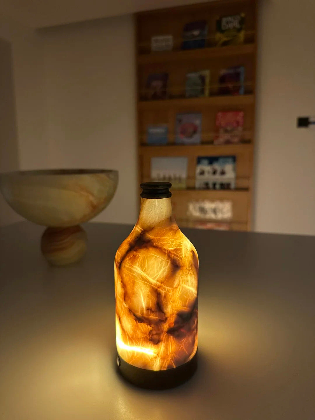 Bottle Alabaster Table Lamp