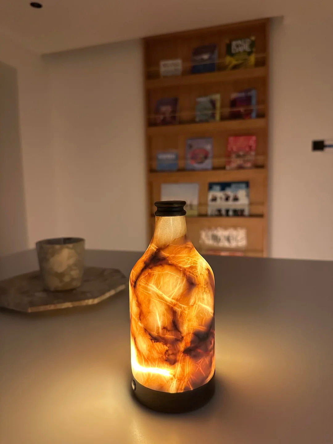 Bottle Alabaster Table Lamp