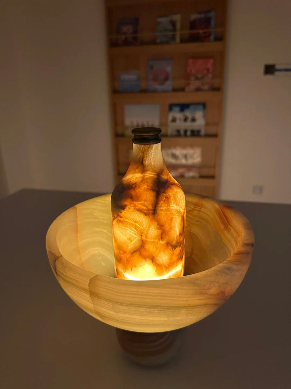 Bottle Alabaster Table Lamp