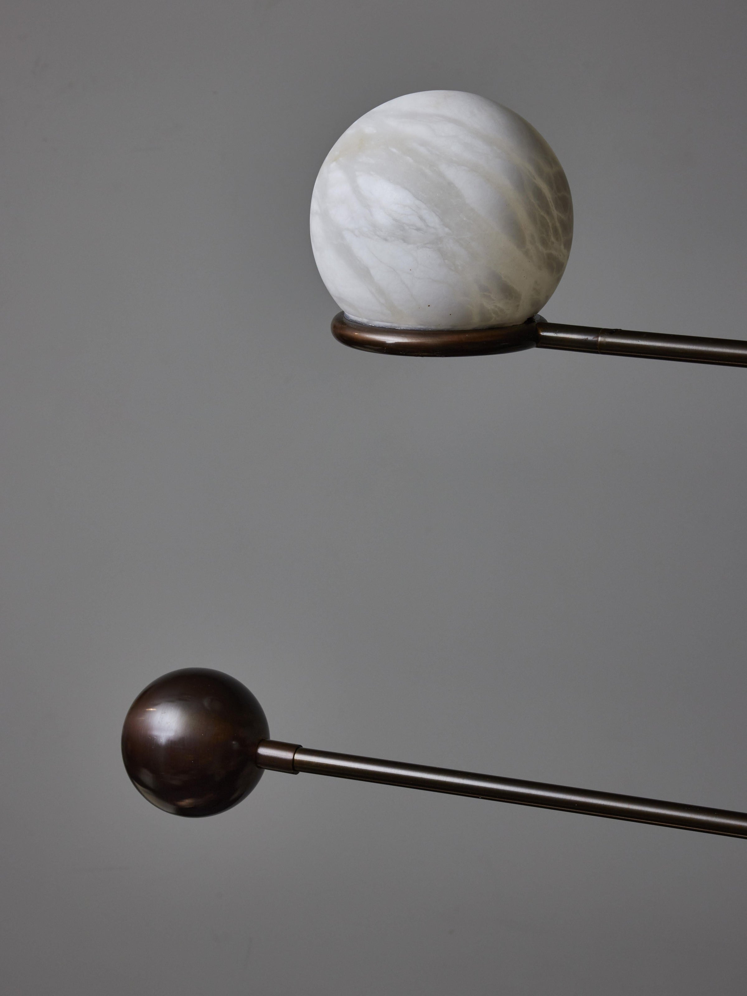 Alabaster Double Pendulum Chandelier