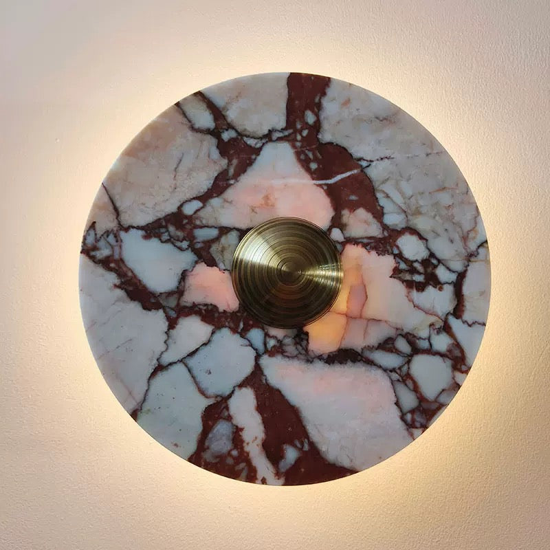 Breccia Rose Marble Sconce
