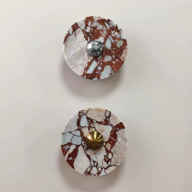 Breccia Rose Marble Sconce