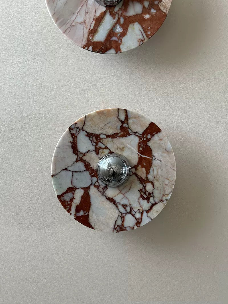 Breccia Rose Marble Sconce