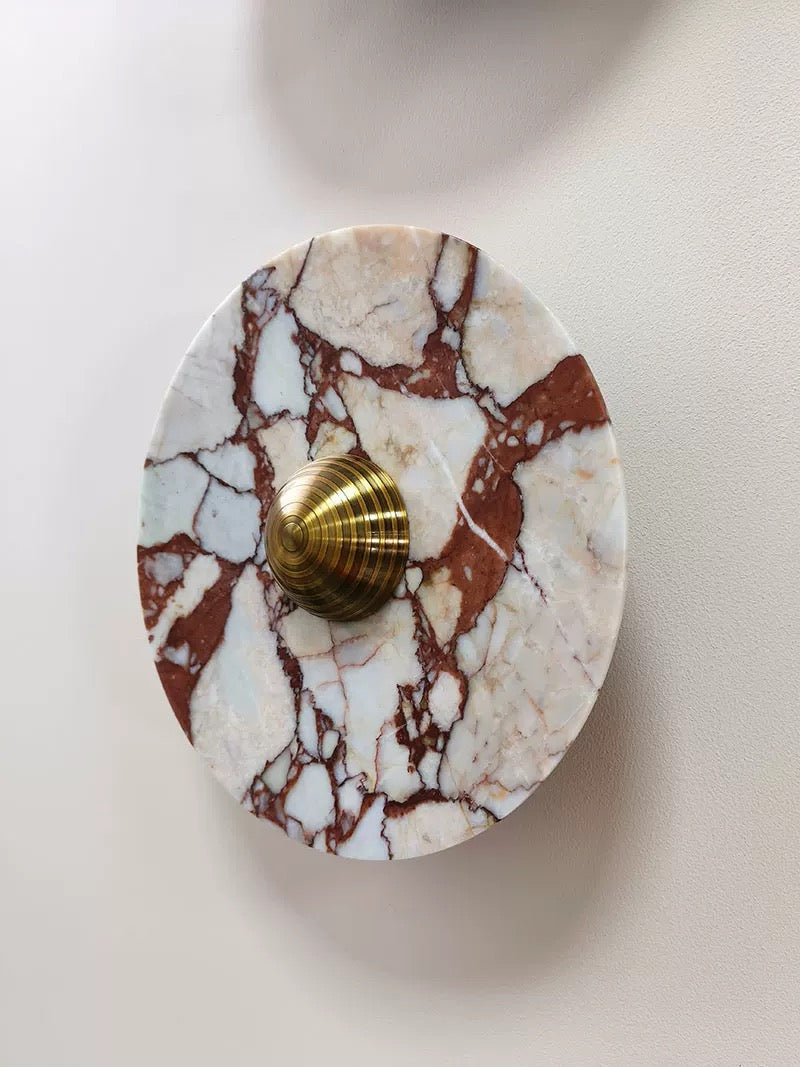 Breccia Rose Marble Sconce