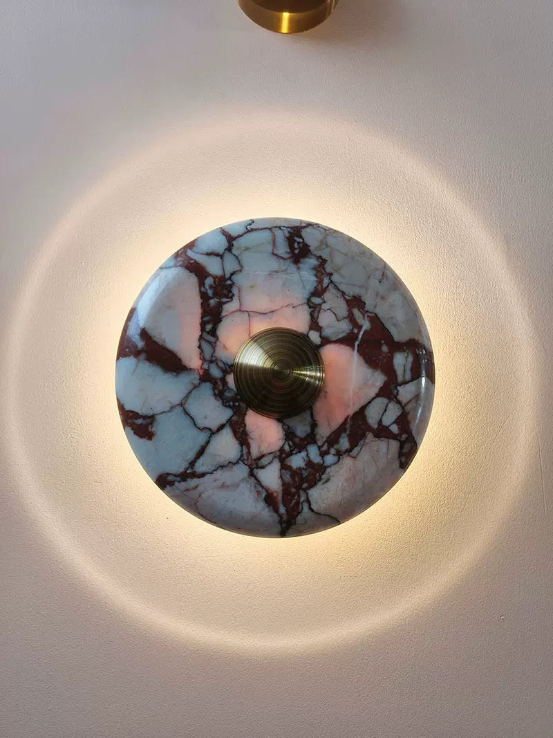 Breccia Rose Marble Sconce