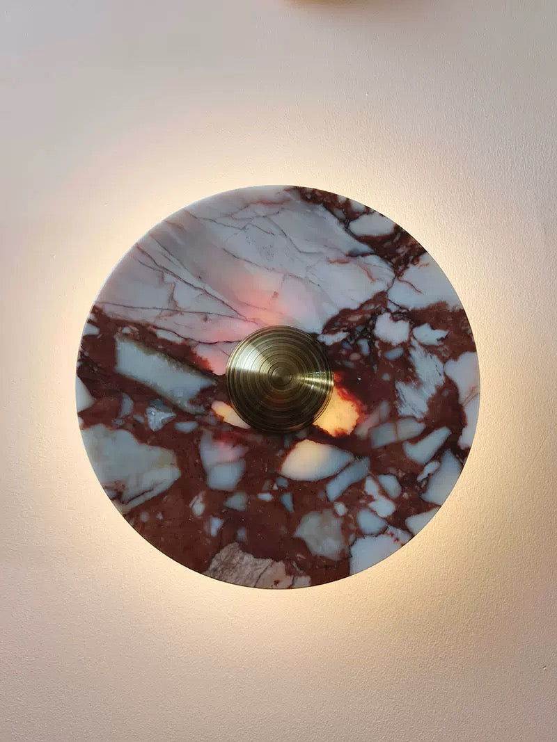 Breccia Rose Marble Sconce