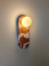 Breccia Rose Marble Sconce Elongated