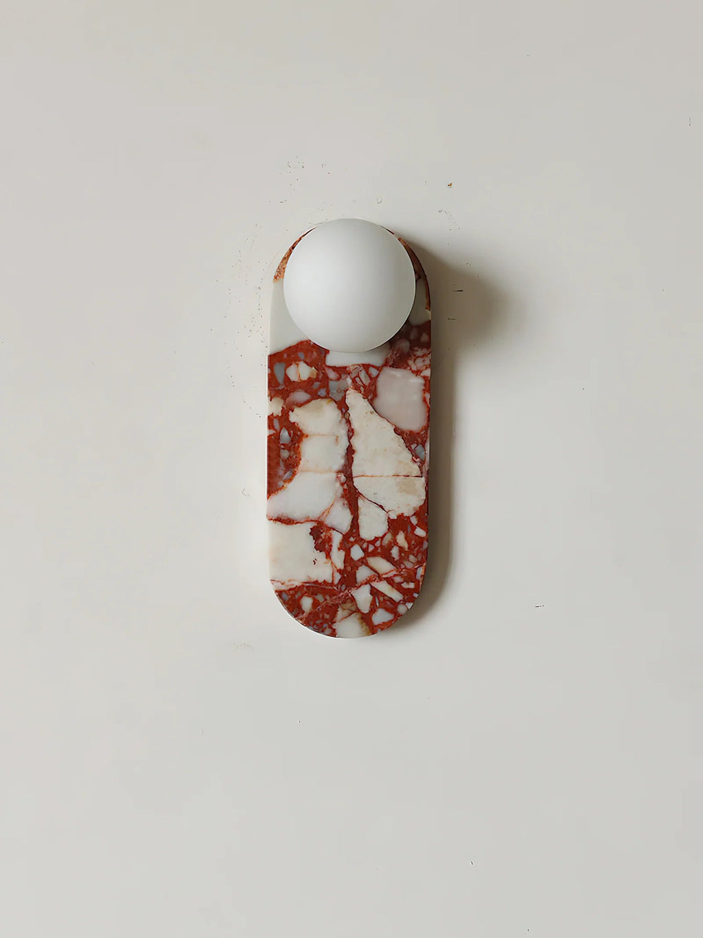 Breccia Rose Marble Sconce Elongated