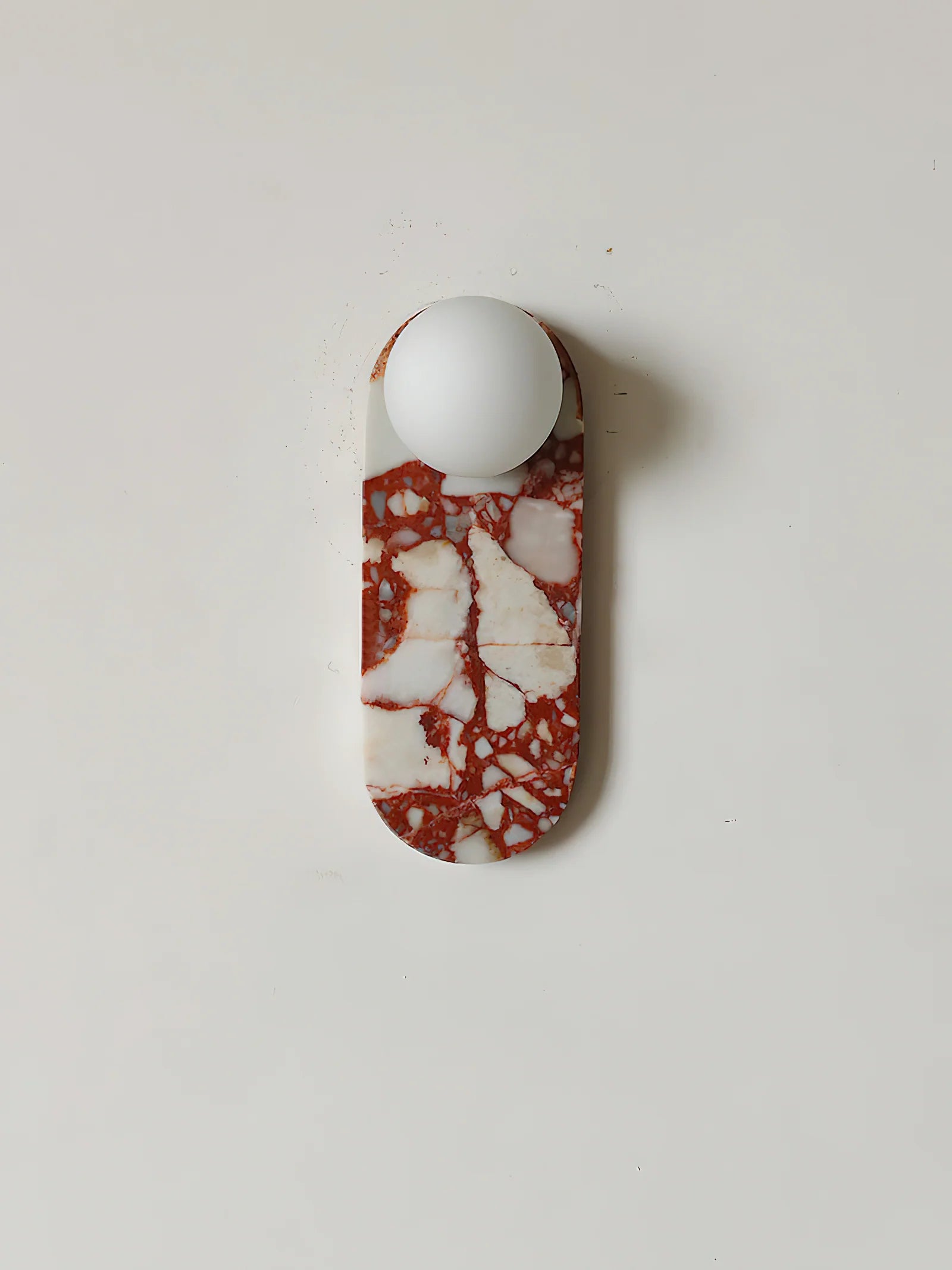Breccia Rose Marble Sconce Elongated