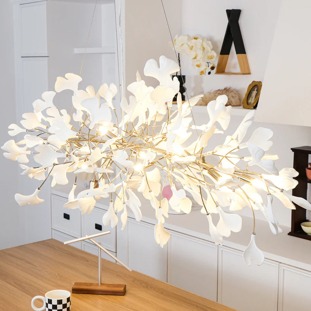 Carias Ceramic Ginkgo Chandelier Downward