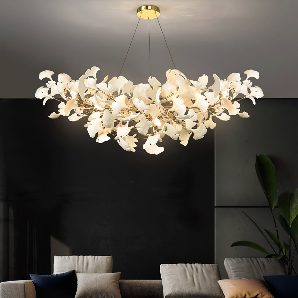 Carias Ceramic Ginkgo Chandelier Upward