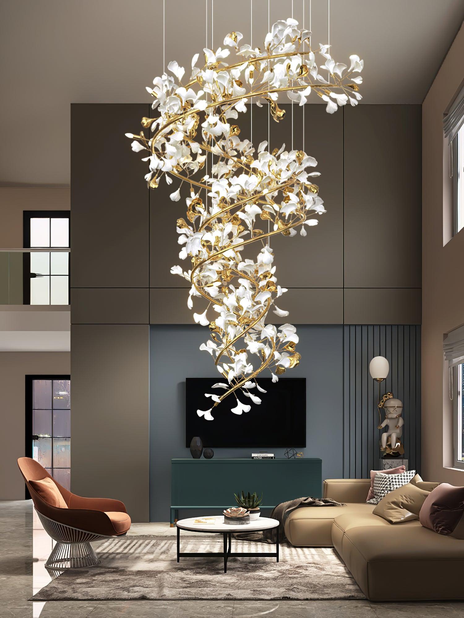 Carias Ceramic Ginkgo Chandelier Wonderland