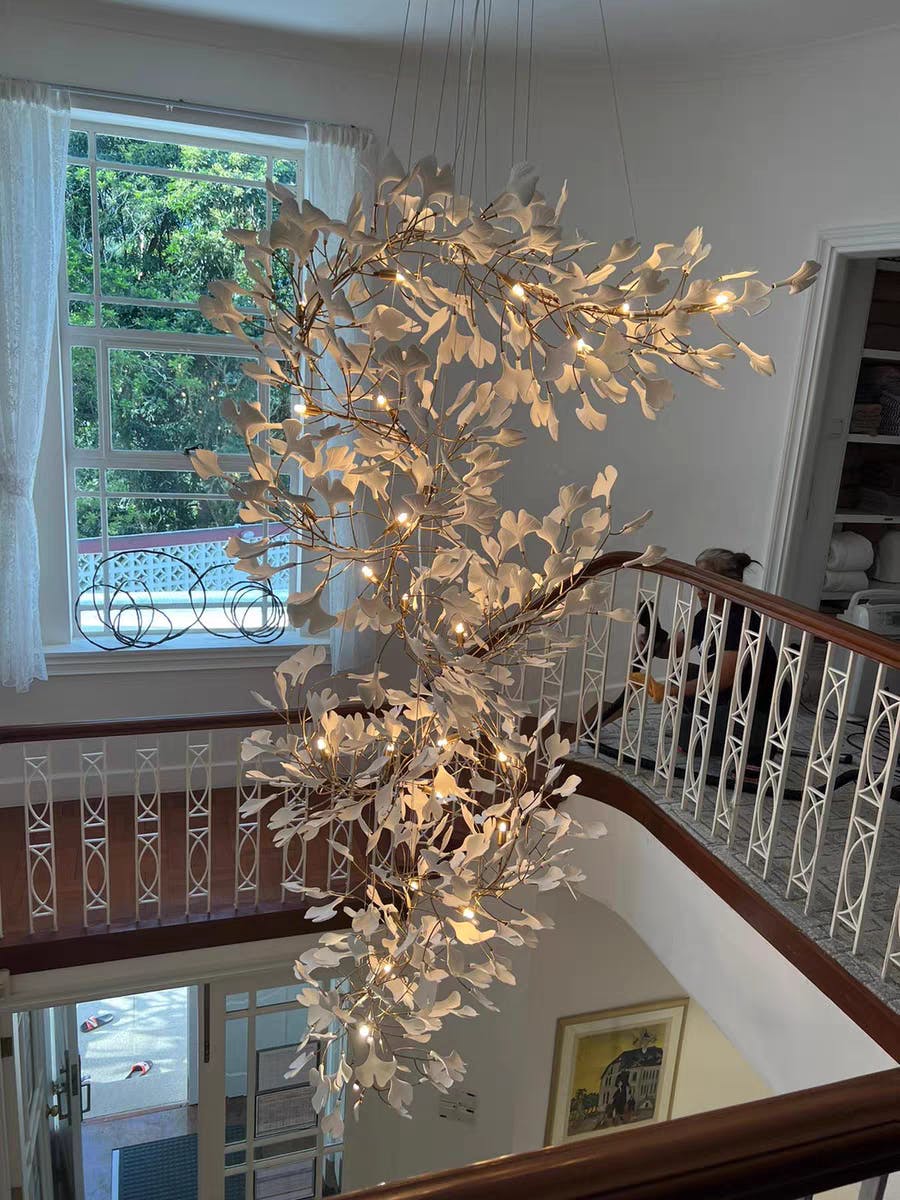 Carias Ceramic Ginkgo Chandelier Wonderland