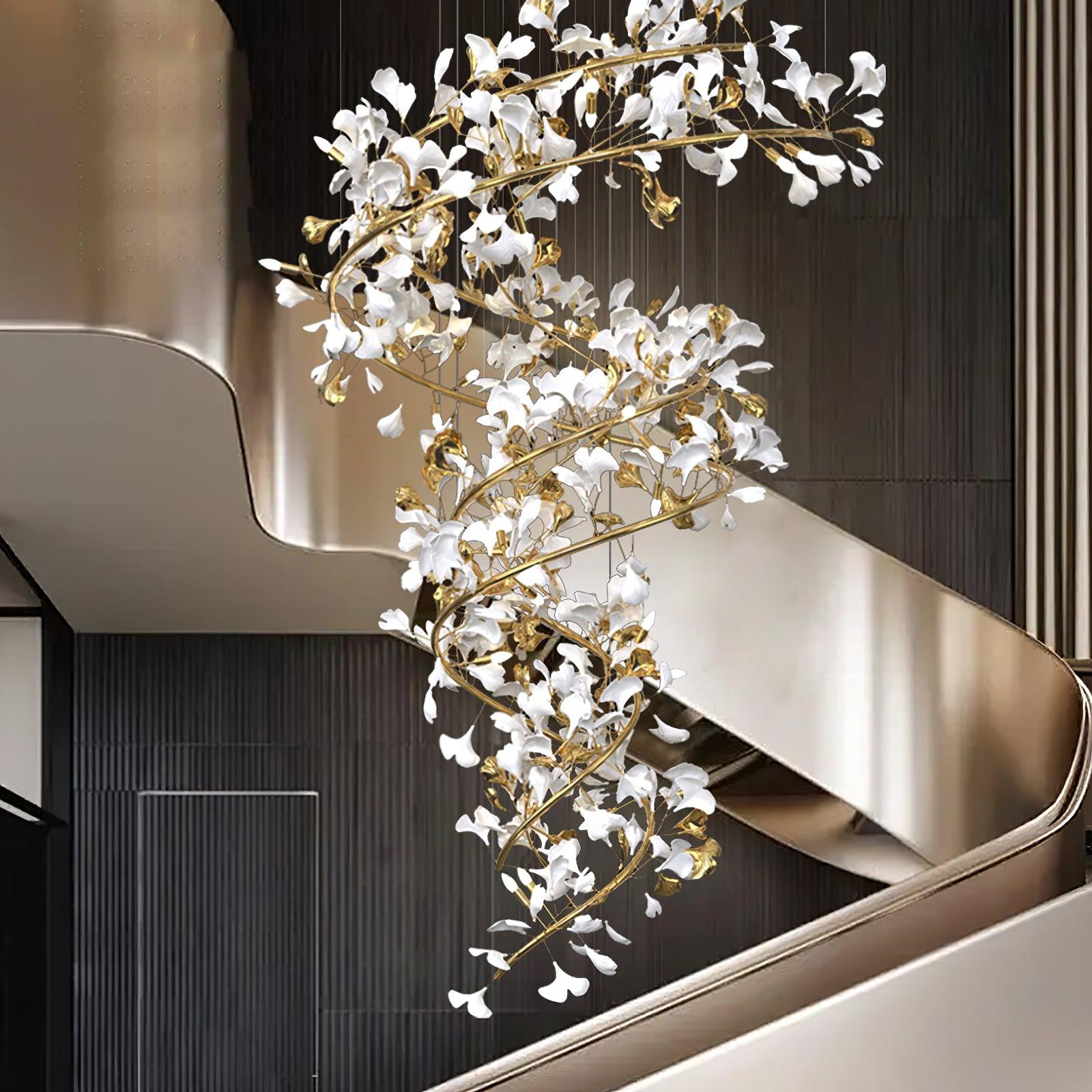 Carias Ceramic Ginkgo Chandelier Wonderland