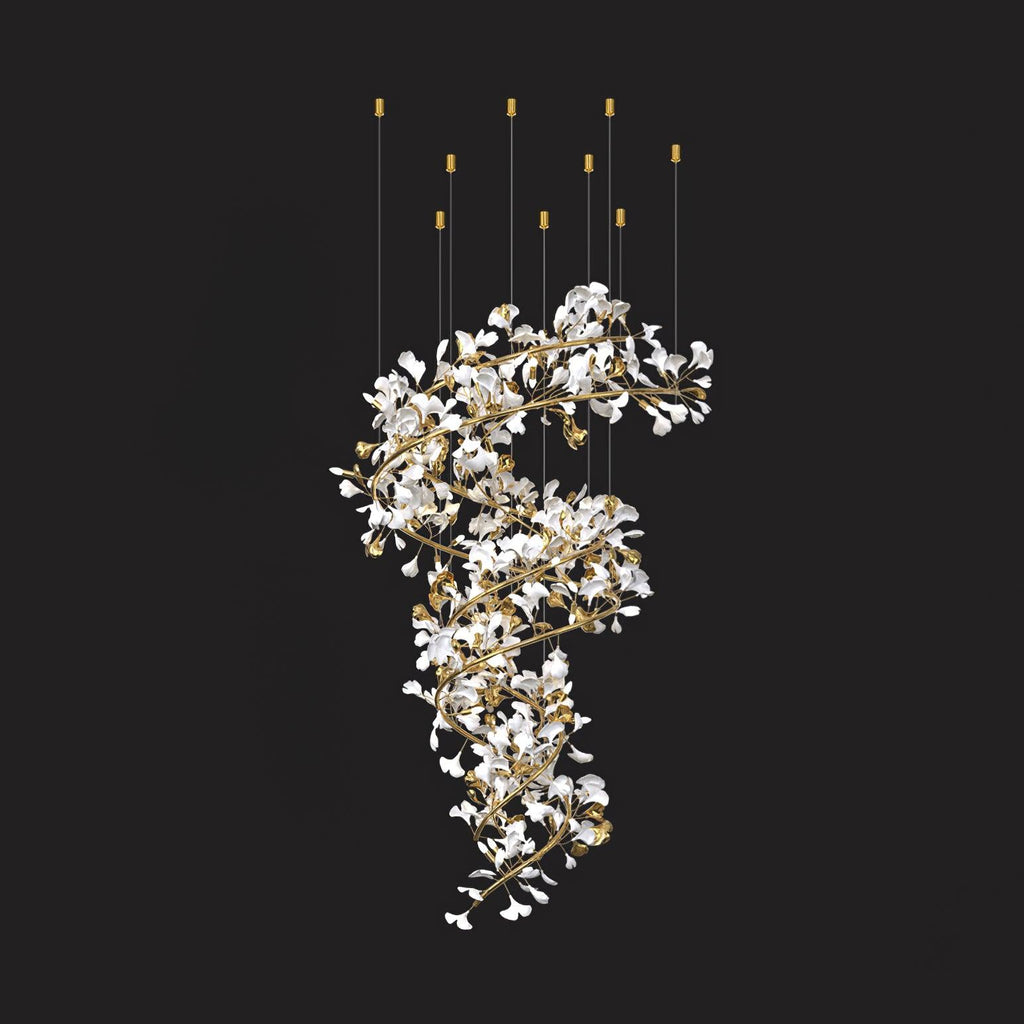 Carias Ceramic Ginkgo Chandelier Wonderland