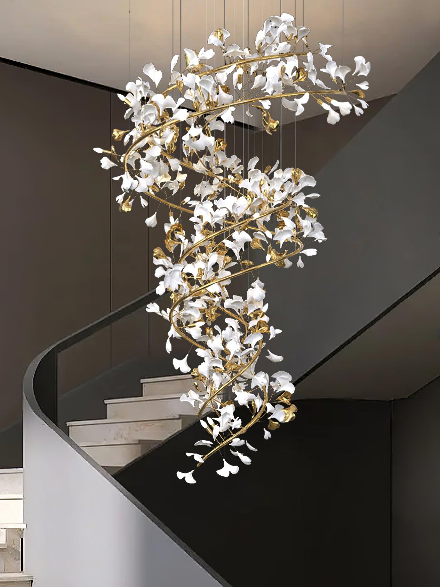 Carias Ceramic Ginkgo Chandelier Wonderland