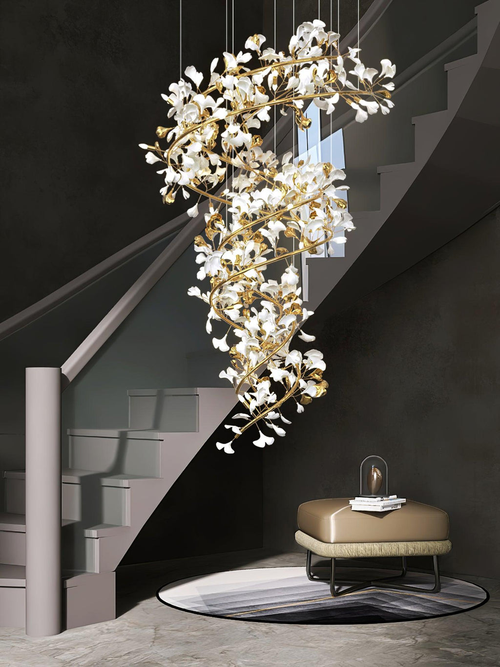 Carias Ceramic Ginkgo Chandelier Wonderland